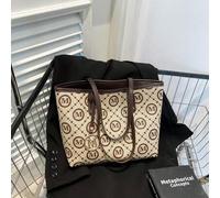 Shein Bolso de mano grande con estampado de letras, estilo sencillo para el cruce de fronteras europeas y americanas. Nuevo bolso de hombro de patrón rómbic
