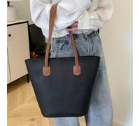 Shein Bolso de mano grande de capacidad con estampado de grano de lichis en piel sintética de poliuretano, bolso de hombro tipo cubo de moda para mujeres, p