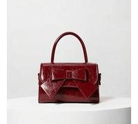 Shein Bolso de mano ligero, de negocios y ocio, con lazo de moda, bolso cuadrado pequeño de estilo avanzado y versátil, adecuado para chicas jóvenes, estudi