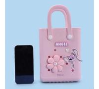 Shein Bolso de mano mini tipo tote de la serie Disney Stitch Angel, con diseño de dibujos animados encantador, multifuncional y portátil, adecuado para uso