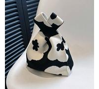 Shein Bolso de mano para mujer, 1 pieza Bolso de ganchillo con patrón floral, Bolso de mano mini de ganchillo, Bolso de ganchillo tejido con patrón floral,
