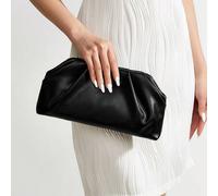 Shein Bolso de mano para mujer, bolso elegante y de moda en forma de nube de color negro, bolso de mano para dama, bolso de noche, bolsa cosmética portátil,