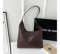 Shein Bolso de mano pequeño de moda para debajo del brazo, nueva llegada 2025 de nicho, bolso casual de media luna tejido, versátil bolso de mano pequeño