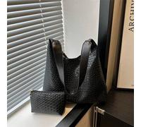 Shein Bolso de mano tejido de unicolor de moda 2026, bolso de diseño de nicho minimalista para debajo del brazo, conjunto de bolso de hombro desmontable de