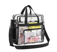 Shein Bolso de mano transparente de PVC, bolso de hombro casual, bolso de playa impermeable, bolso transparente, moda transparente, bolso impermeable transp
