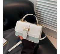 Shein Bolso de mujer de hombro de unicolor, pequeño y cuadrado, con patrón de cocodrilo, de moda, para el otoño de 2024