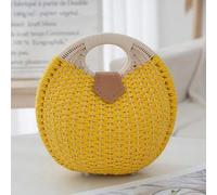 Shein Bolso de paja para mujer, bolso de paja, bolso de mano, elegante bolso de playa tejido blanco - perfecto para vacaciones, viajes a la playa, viajes, v