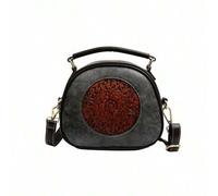 Shein Bolso de pata de gallo retro europeo y americano para mujer, diseño de bolso de hombro tipo bóxer con remaches de incienso, bandolera cruzada y botas