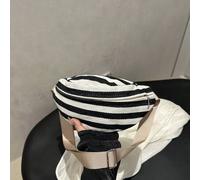 Shein Bolso de pecho a rayas, bolso cruzado diagonal de un solo hombro, bolso de pecho, bolso de cintura para viajes, versátil, nuevo modelo 2025 para veran