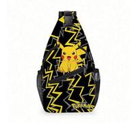 Shein Bolso de pecho cruzado, bolso de hombro pequeño o bolsa para la cintura con diseño impreso en 3D de Pikachu Pokemon, para estudiantes de primaria y se