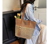 Shein Bolso de playa con bloques de color y flecos