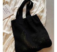 Shein Bolso de playa de moda de verano, elegante bolso de mano blanco para damas, bolso de tote tejido a crochet para mujer, bolsa de almuerzo, bolso de hom