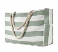 Shein Bolso de playa impermeable para mujer de talla grande, con cierre de cremallera, diseño impermeable y a prueba de arena, adecuado para piscina, con pa