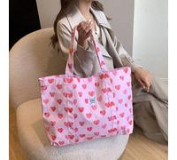 Shein Bolso de tela estampado, casual, de compras, de hombro, de viaje, de hombro grande, nueva bolsa de verano, bolsa de viaje para mamá, bolso de punto mi