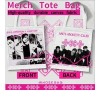 Shein Bolso de tela TXT TOMORROW X TOGETHER The 8th Mini Album<7TH YEAR: A Moment Of Stillness In The Thorns>, ANTI-ANXIETY CLUB 1 con estampado de espinas