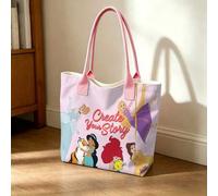 Shein Bolso de tote de la Colección de Princesas Disney, bolso de lona reutilizable para el hombro, bolso espacioso para recados, trabajo, escuela, playa, c