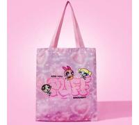 Shein Bolso de tote rosa cómodo con diseño de flor, burbujas y ranúnculo, estilo Kawaii