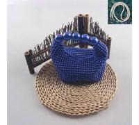 Shein Bolso grande vintage romántico hecho a mano con cuentas de 30 centavos, se puede elegir el color. Bolso de mano de cuentas manual que puede usarse com