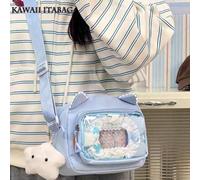 Shein Bolso Ita de estilo japonés Kawaii para mujer, estilo preppy y lolita, bolso transparente con orejas, bolso bandolera pequeño, bolsos y carteras de na