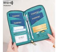 Shein Bolso para pasaporte con bloqueo RFID CHARM INFINITE nuevo, puede guardar múltiples pasaportes, boleto de viaje, tarjeta y documentos, material suave