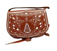 Shein Bolso Rocio-Piel Bandolera Convertible en Riñonera - Ideal para Romerías-Fabricado en Sevilla -medidas 20x16x6 cm-bordado y impecable acabado