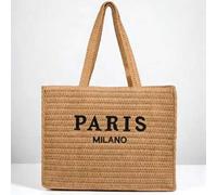 Shein Bolso tote grande de paja para mujer de Royalfashion - Estilo París Milán