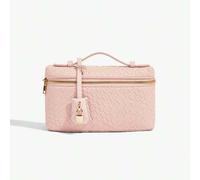 Shein Bolsos de mano para mujer, bolsos trenzados, de moda, sencillos, elegantes, versátiles, clásicos, de PU trenzado, bolso rojo, decoración con candado d