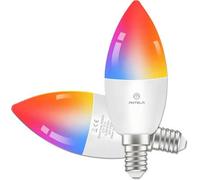 Shein Bombilla E14 LED Bombilla inteligente regulable WLAN RGB 16 millones de colores 2700-6500K, control remoto, control de voz, compatible con asistente d
