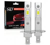Shein Bombilla LED H1 H3 de 60W y 6000K para auto con Canbus, color blanco, súper brillante para luces antiniebla de 12V