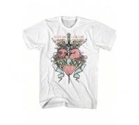 Shein Bon Jovi T Shirt You Give Love A Bad Name Adult Short Sleeve T Shirts Vintage Style Graphic TeesHeavy Fashion Brand Printed Short Sleeves