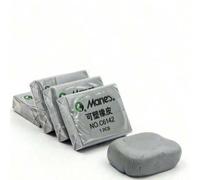 Shein Borrador de arte flexible y deformable para plastilina, boceto y pintura, borrador maleable, artículo de papelería, goma suave y maleable sin residuo