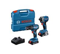 Shein Bosch Professional 18V System atornillador de impacto a batería GDR 18V-215 + atornillador GSB 185-LI (incl. 2 baterías GBA 18V 2.0Ah, cargador GAL 18