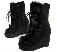 Shein Bota De Cuña Para Mujer Negro Con Cremallera Bottavita21 Montevita ✅Entrega 1-3 Días España (Península) y Portugal / 3-7 Días Resto EU