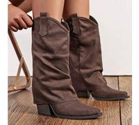 Shein Botas clásicas con puntera y tacón grueso para el verano, graduación, baile de graduación, vacaciones, regreso a la escuela, universidad, fiestas, est