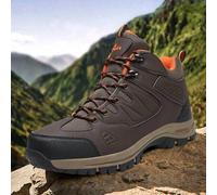 Shein Botas de montañismo profesionales para hombres, zapatos de montañismo profesionales de caña alta para hombres, zapatos de escalada en roca para exteri