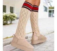 Shein Botas de nieve para mujer Royalfashion con caña tipo calcetín Kokumi