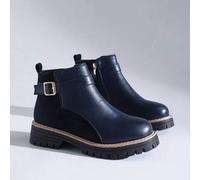 Shein Botas de tobillo con hebilla para vacaciones y uso casual de moda Y2K para mujer, para otoño/invierno