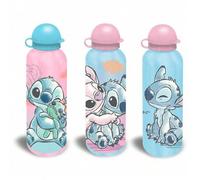 Shein Botella Aluminio Stitch, Cantimplora Stitch Aluminio, Sin BPA, Reutilizable, Con Boquilla + Cierre de Seguridad, Color Azul/Rosa, 500 ml, Kiglam. Envi