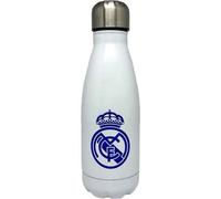 Shein Botella Blanca de Acero Capacidad Ideal 550 ml y Aislamiento Térmico - Botella Real Madrid Ligera, Tapa Hermética y Licencia Oficial del Real Madrid⚫