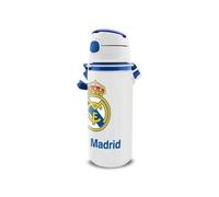 Shein Botella Cantimplora con Correa Aluminio Real Madrid Blanca 600 ML Entrega 24/48 Horas - Envío Desde España