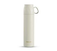 Shein Botella de agua aislada de 500 ml/16 oz Preservación del calor las 24 horas, a prueba de fugas, tapa de taza multiusos Botella de agua de acero inoxid