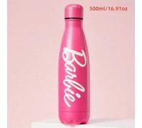 Shein Botella de agua de acero inoxidable de doble capa de la serie Barbie, frasco térmico aislado al vacío, termo deportivo para líquidos calientes y fríos