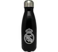 Shein Botella Negra de Acero Capacidad Ideal 550 ml y Aislamiento Térmico - Botella Real Madrid Ligera, Tapa Hermética y Licencia Oficial del Real Madrid⚫ E