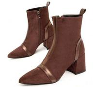 Shein Botín De Tacón Para Mujer Montevita Color Marron Con Cremallera Cella ✅Entrega 1-3 Días España (Península) y Portugal / 3-7 Días Resto EU