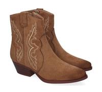 Shein Botines Estilo Campero para Mujer con Tacón Bajo en Color VRA-1163 - Comodidad y Elegancia a Cada Paso - Diseño Bordado Único en la Caña que Realza tu