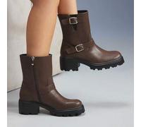 Shein Botines y botas cortas para mujer, estilo Y2K, estilo punk, estilo motero, estilo chica cool, ideales para Halloween, Navidad y fiestas.