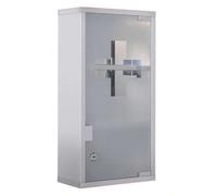 Shein Botiquín HOMCOM Botiquín 3 Compartimentos Farmacia Casera Acero Inoxidable 25 x 12 x 48cm En Sitio