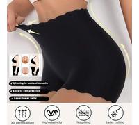 Shein Bragas tipo boyshort de cintura media para mujer con ribete de encaje, suaves para uso diario, antiexposición, sin enrollamiento en la cintura, ajuste