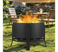 Shein Brasero sin humo de 66 cm para patio, con base de cenicero, brasero sin humo para fuego de leña al aire libre con bolsa para polvo, braseros al aire