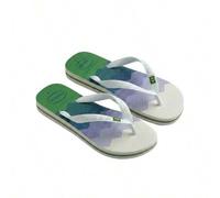 Shein Brasil Fresh Women's Flip-Flops White Green 4145745